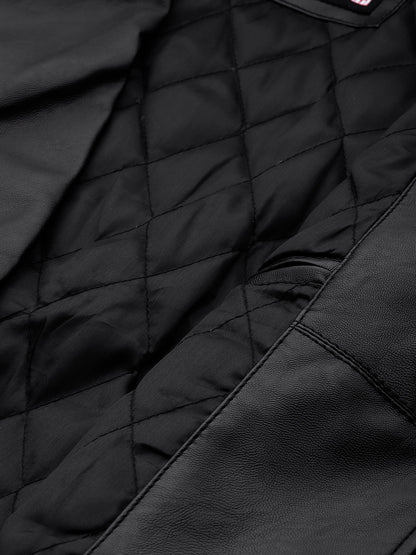 Leather Retail® Full Sleeve Solid Jacket for Men's Biker Style