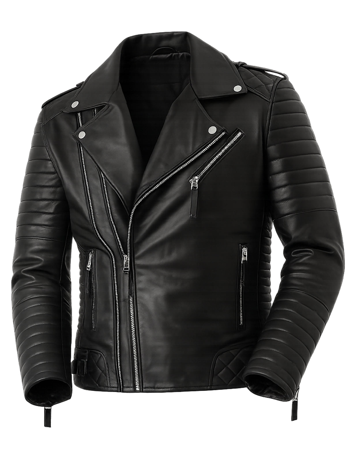 Leather Retail® Men's Faux Leather Motorcycle Fashion Biker Style