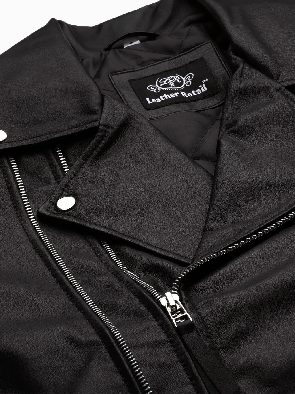 Leather Retail® Men's Faux Leather Motorcycle Fashion Biker Style ( LRM30BL )