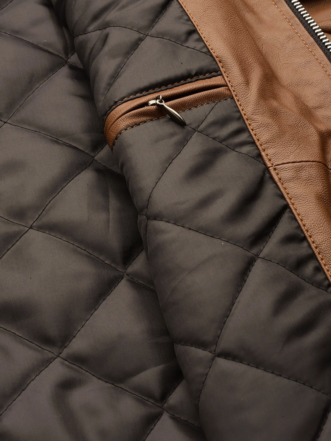 Leather Retail Men's Solid Biker Jacket ( LRM33BR )