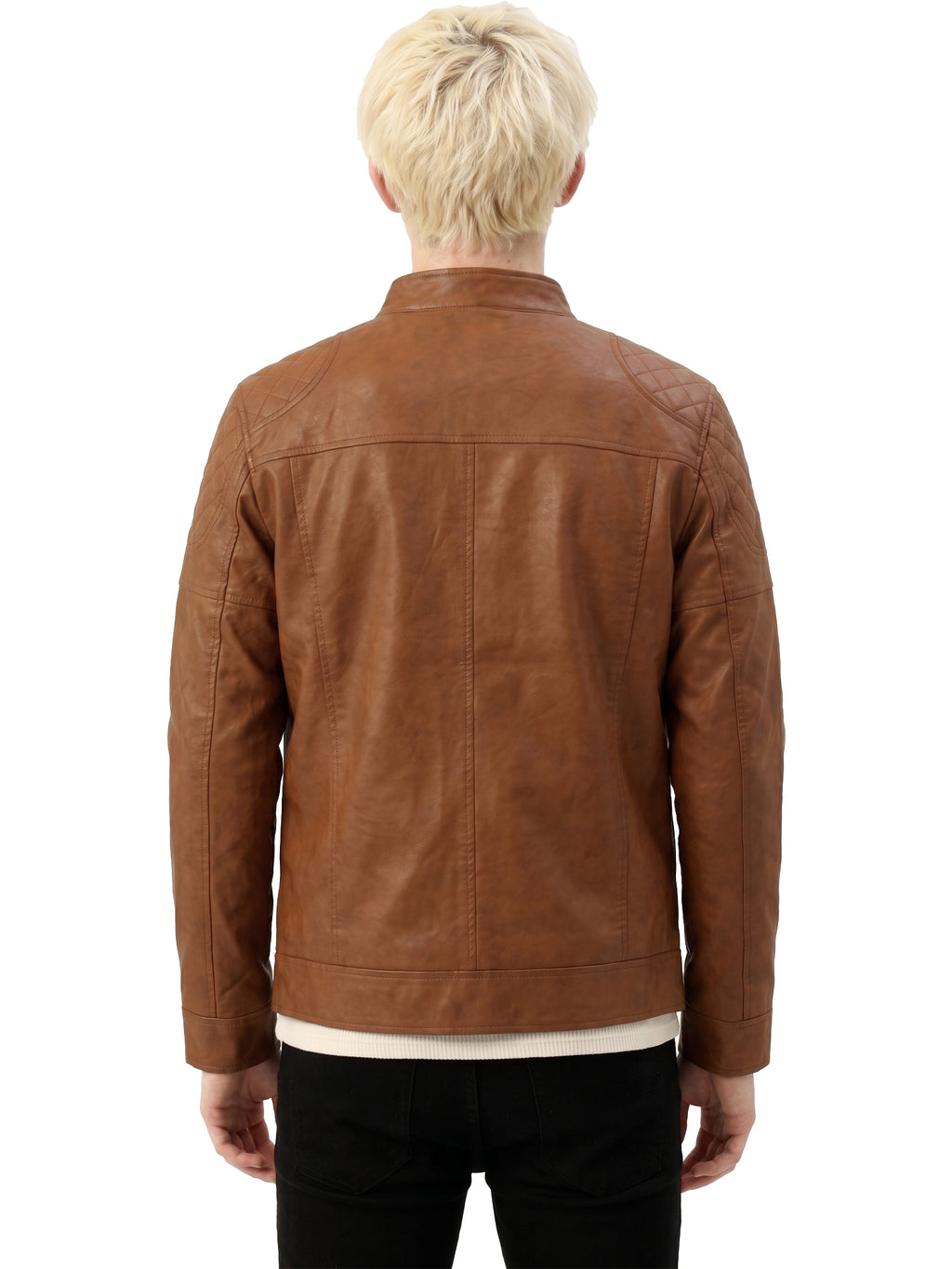 Leather Retail Biker Brown Jacket for Men's ( LRM38BR )