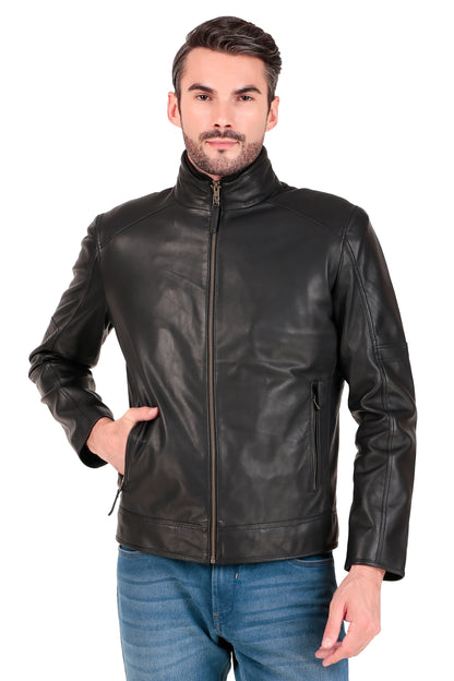 Leather Retail Pure Genuine Leather Biker Jacket ( LRPLM43BL )