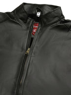 Leather Retail® Black Faux Leather Biker Jacket for Men's ( LRPLBL )