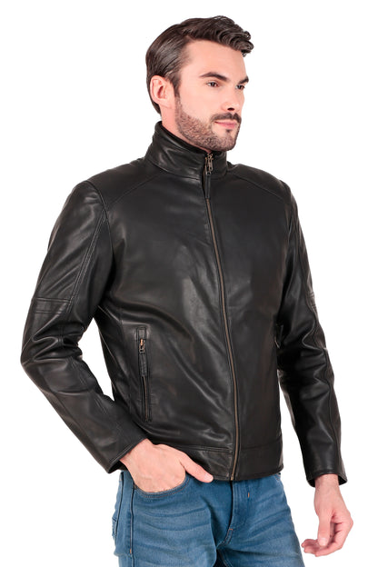 Leather Retail Pure Genuine Leather Biker Jacket ( LRPLM43BL )