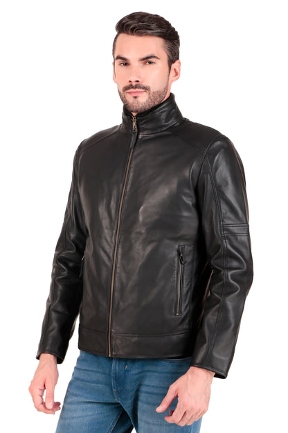 Leather Retail Pure Genuine Leather Biker Jacket ( LRPLM43BL )