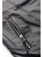 Leather Retail Genuine Leather Biker Jacket For Women's ( LRPLF14BL )