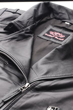 Leather Retail Genuine Leather Biker Jacket For Women's ( LRPLF14BL )