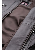 Leather Retail Genuine Leather Biker Jacket For Women's ( LRPLF15CO )