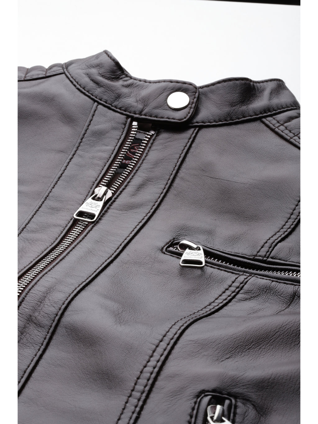 Leather Retail Genuine Leather Biker Jacket For Women's ( LRPLF15CO )