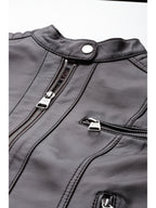 Leather Retail Genuine Leather Biker Jacket For Women's ( LRPLF15CO )