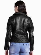 Leather Retail Female's Pure Genuine Leather Jacket ( LRPLF16BL )