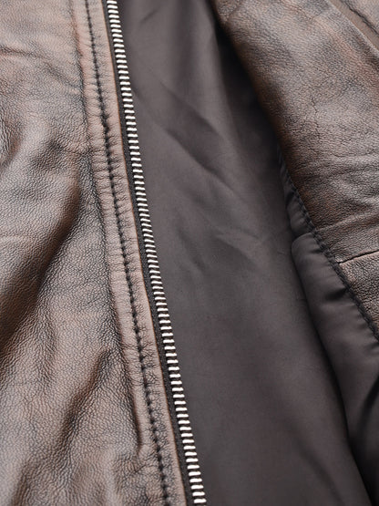 Leather Retail Female's Pure Genuine Leather Brown Jacket ( LRPLF16BR )
