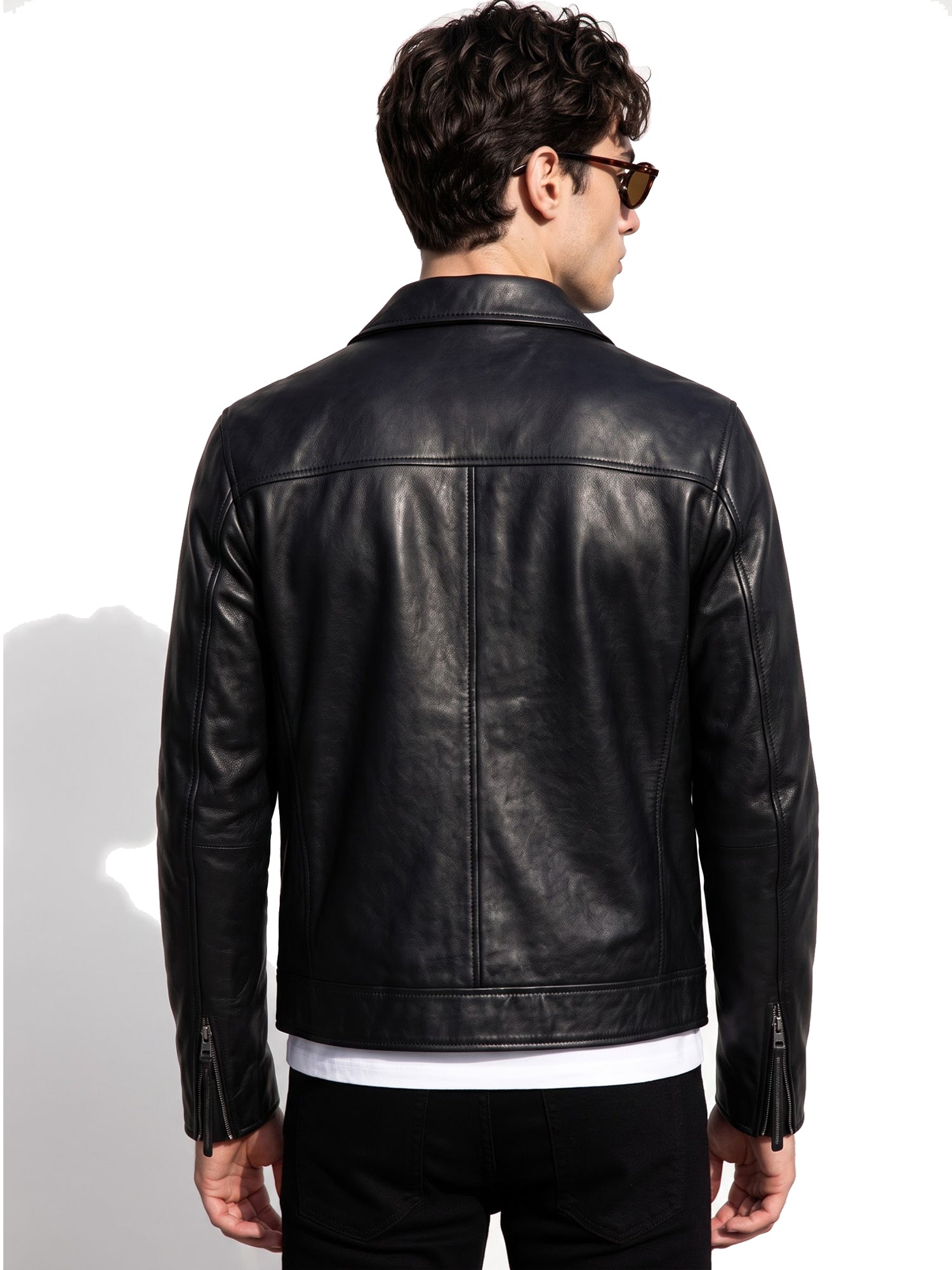 Men's Black Genuine Leather Jacket | Leather Retail ( LRPLM33BL )