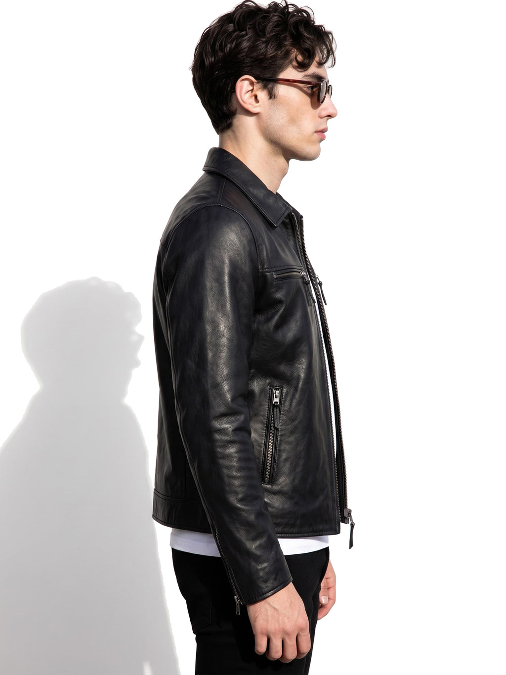 Men's Black Genuine Leather Jacket | Leather Retail ( LRPLM33BL )