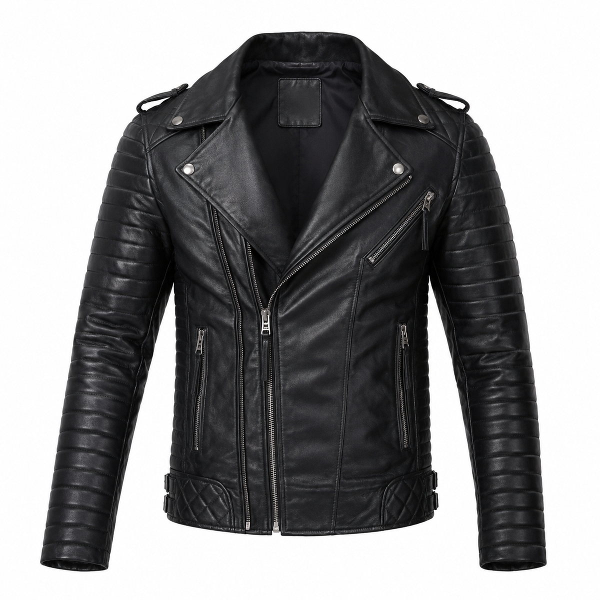 Leather Retail Genuine Leather Biker Jacket for Men's