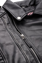 Leather Retail Genuine Leather Biker Jacket for Men's ( LRPLM40BL )