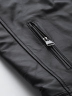 Leather Retail Genuine Leather Biker Jacket for Men's ( LRPLM41BL )
