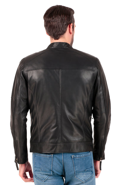 Leather Retail Pure Genuine Leather Biker Jacket ( LRPLM42BL )