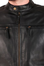 Leather Retail Pure Genuine Leather Biker Jacket ( LRPLM42BL )
