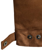 Leather Retail Boys' Brown Suede Faux Leather Stylish Jacket ( LRPRKSUDBRBR )