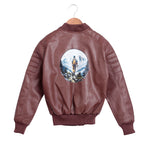 Leather Retail Kid's Faux Leather Regular Graphic Printed Jacket ( LRPRKDELBR )