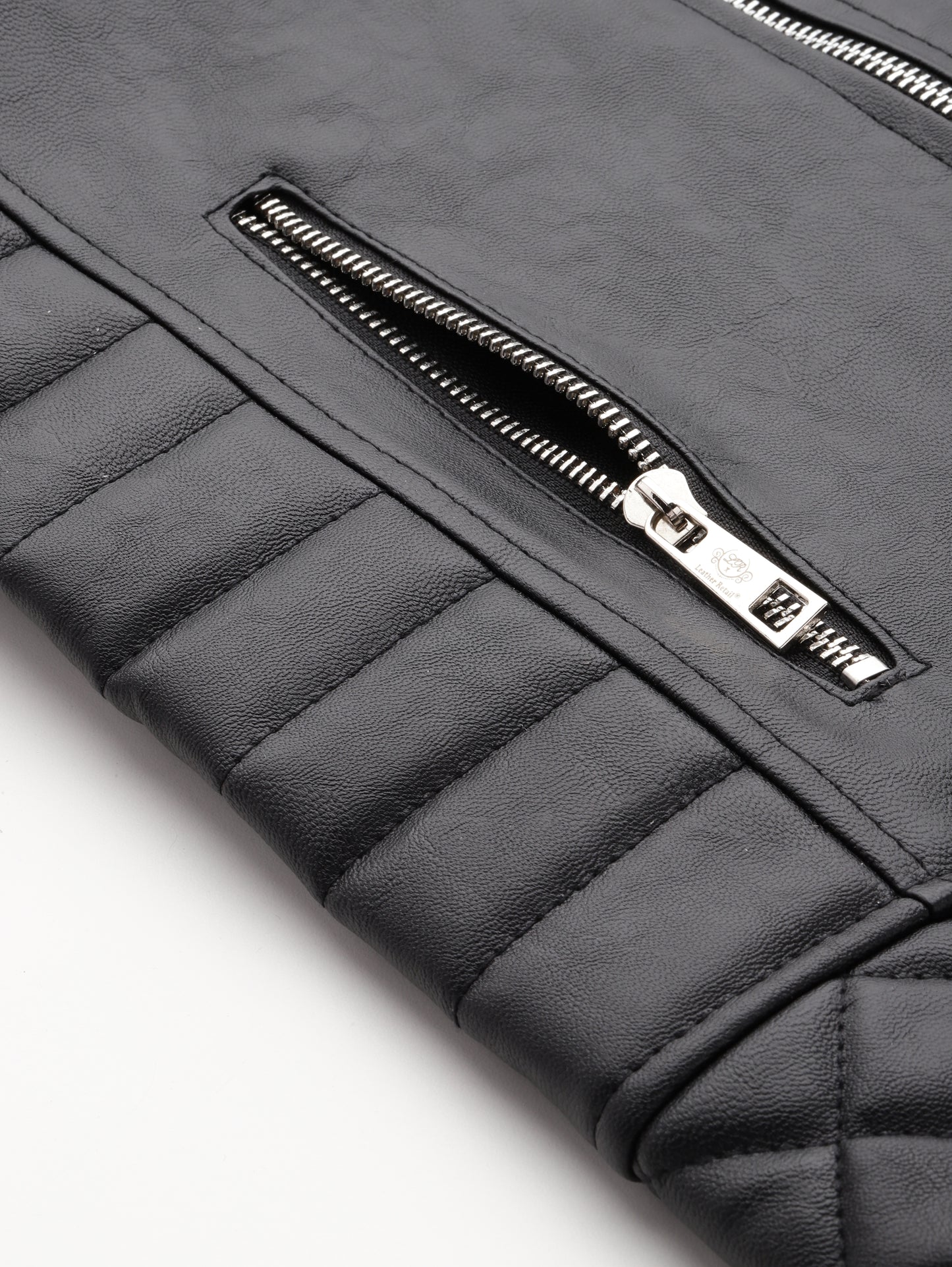 Leather Retail® Men's Solid Biker Jacket