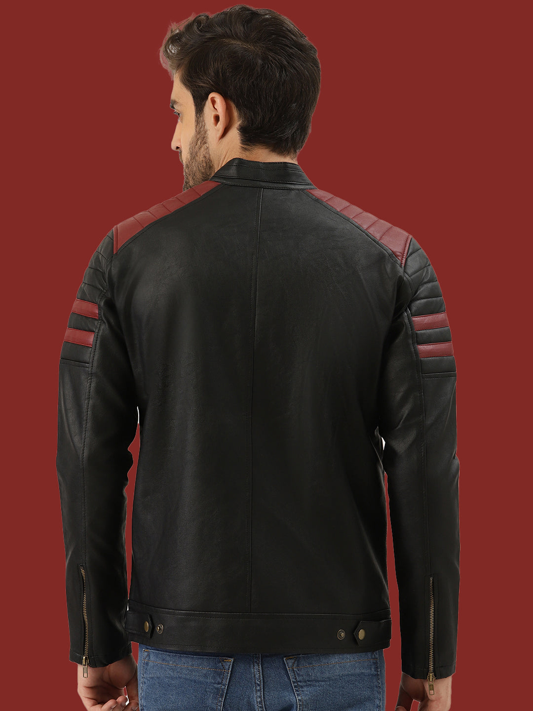 Leather Retail Men's Jacket(LRRPBL)