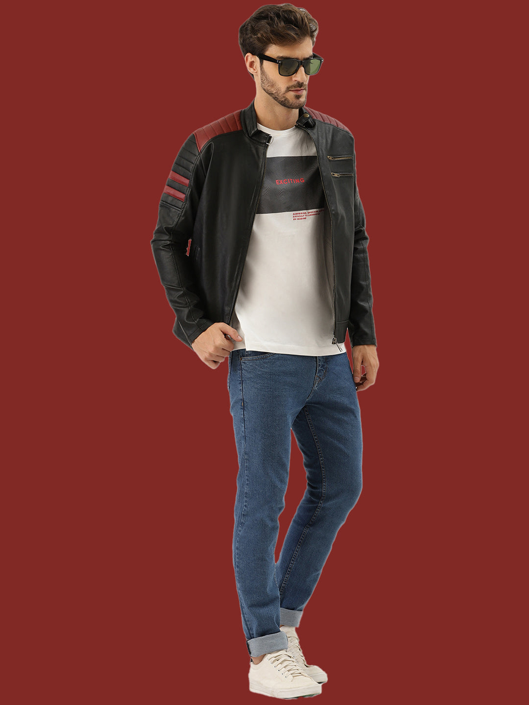 Leather Retail Men's Jacket(LRRPBL)