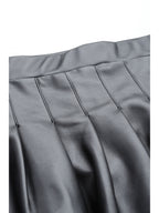 Leather Retail Women's Pu Leather Pleated Short Skirts( LRSKRT2BL )