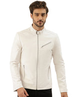 Leather Retail® Men's Faux Leather Motorcycle Fashion Biker Style ( LRSPWH )