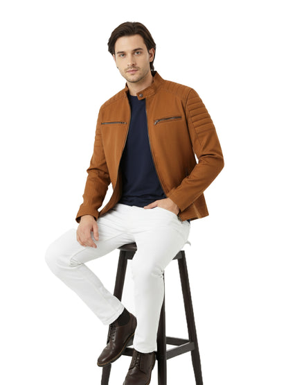 Leather Retail Men's Suede Faux Leather Jacket ( LRAISUDBRBR )