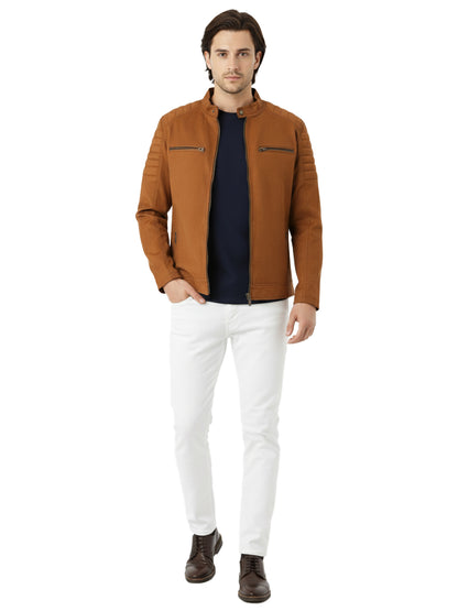 Leather Retail Men's Suede Faux Leather Jacket ( LRAISUDBRBR )