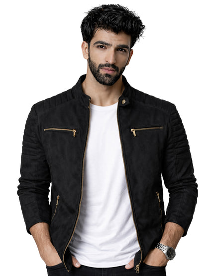 Leather Retail Men's Suede Faux Leather Jacket