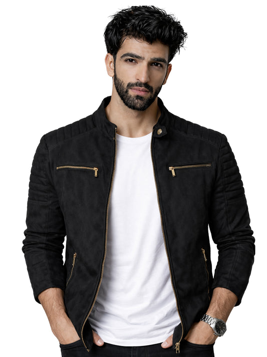 Leather Retail Men's Suede Faux Leather Jacket