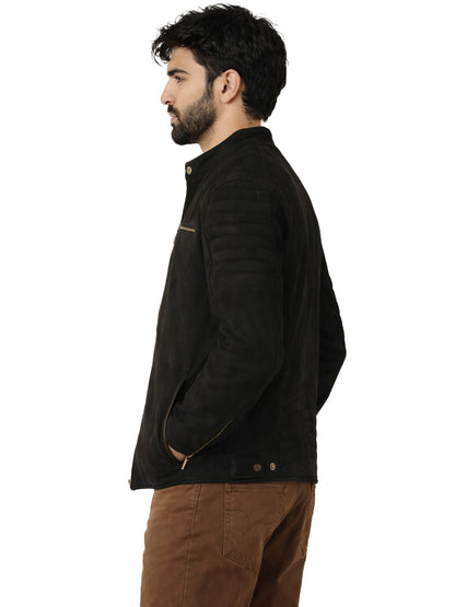 Leather Retail Men's Suede Faux Leather Jacket