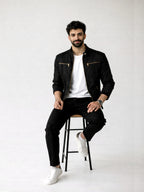 Leather Retail Men's Suede Faux Leather Jacket ( LRAISUDDEBL )