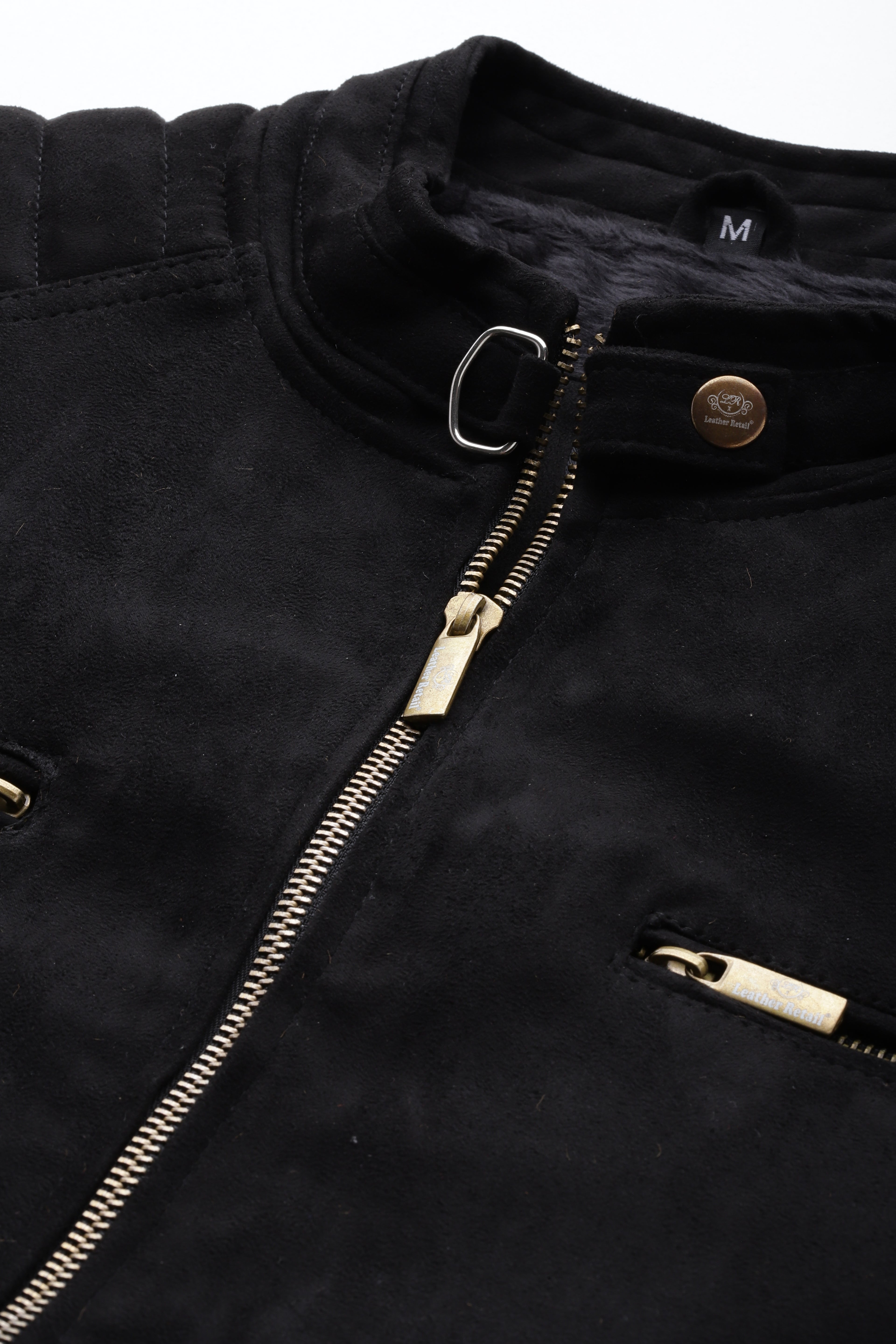Leather Retail Men's Suede Faux Leather Jacket ( LRSUDDEBL )