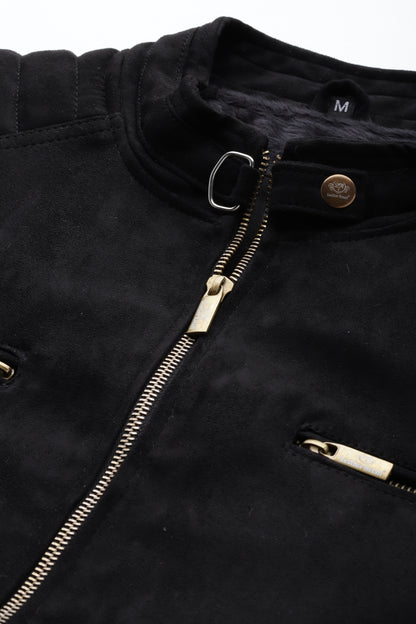 Leather Retail Men's Suede Faux Leather Jacket (LRSUDDEBL)