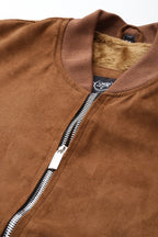 Leather Retail Suede Faux Leather Jacket For Men's ( LRSUDELBR )