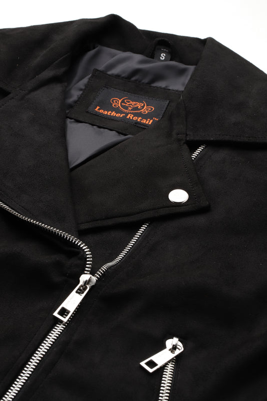 Leather Retail Women's Suede Full Sleeve Biker Jacket