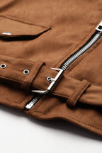 Leather Retail Women's Suede Faux Leather Jacket ( LRSUDFRBR )
