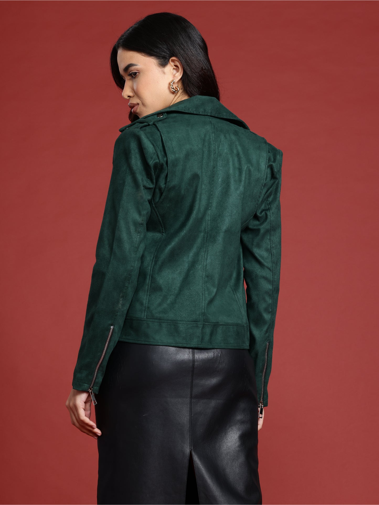 Leather Retail Women's Suede Regular Jacket ( LRSUDFRGR )