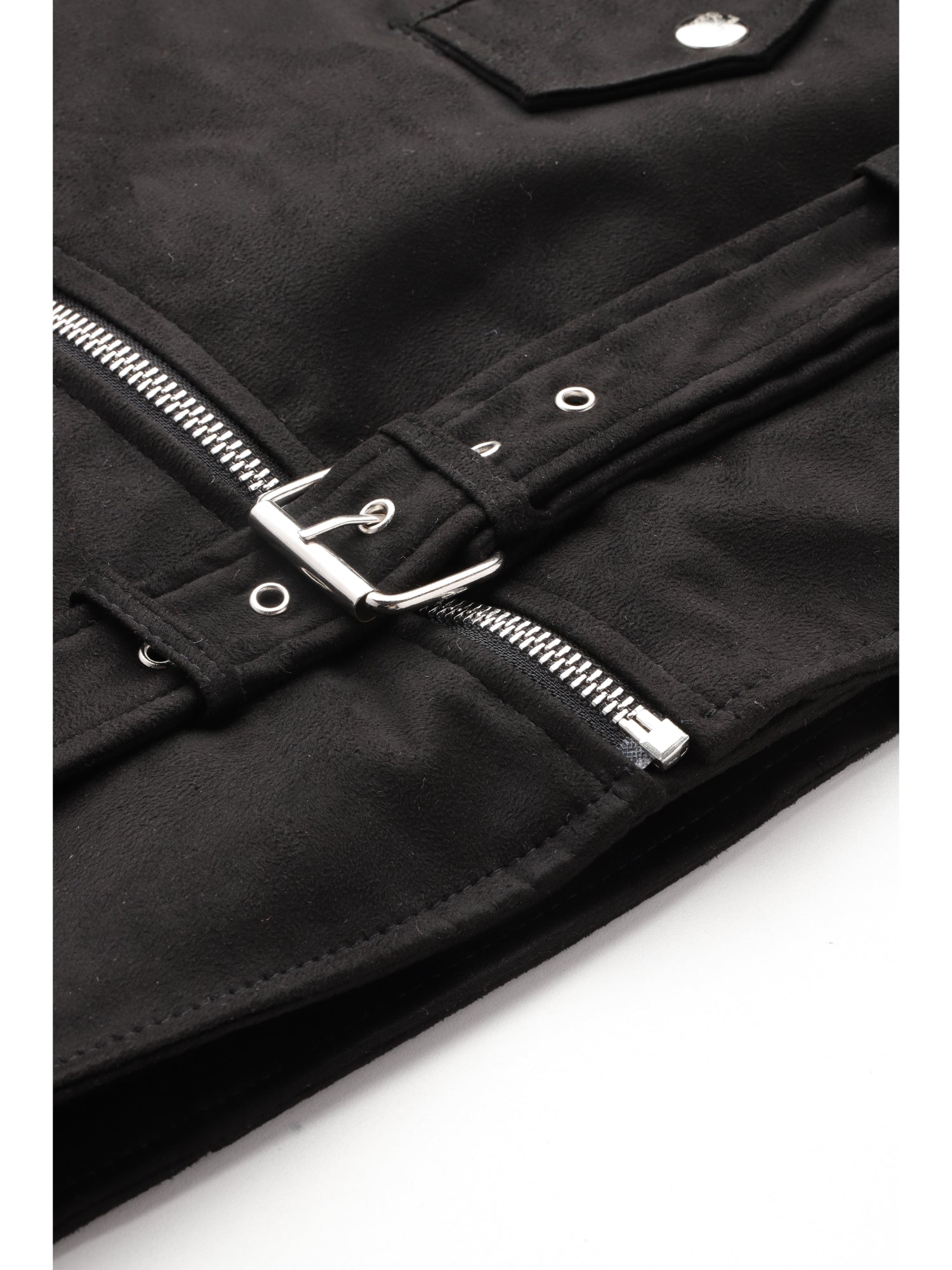 Leather Retail Mens Black Suede Leather Biker Jacket ( LRSUDM11BL )
