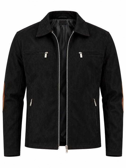 Leather Retail Men's Suede Faux Leather Jacket