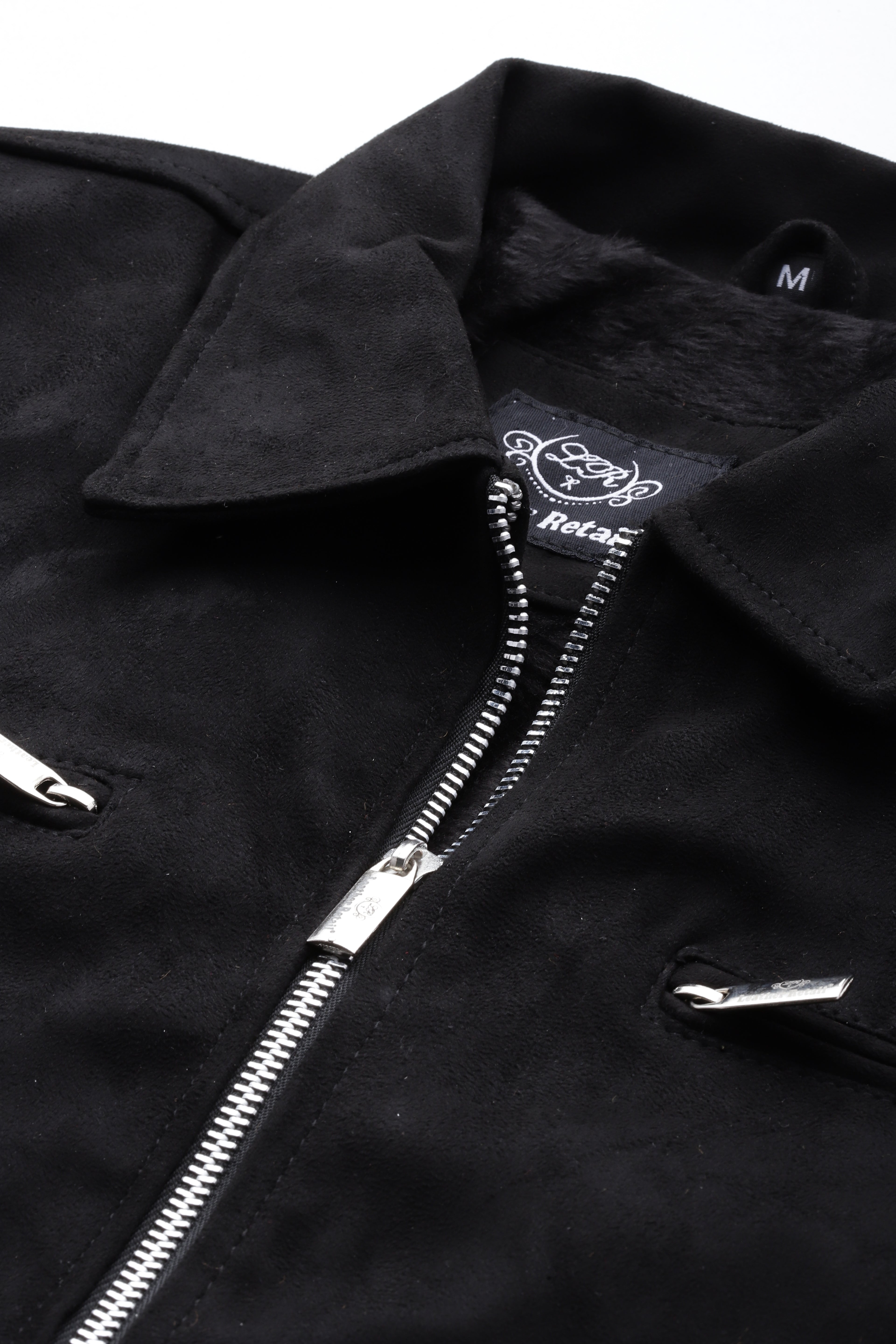 Leather Retail Men's Suede Faux Leather Jacket ( LRSUDM33BL)