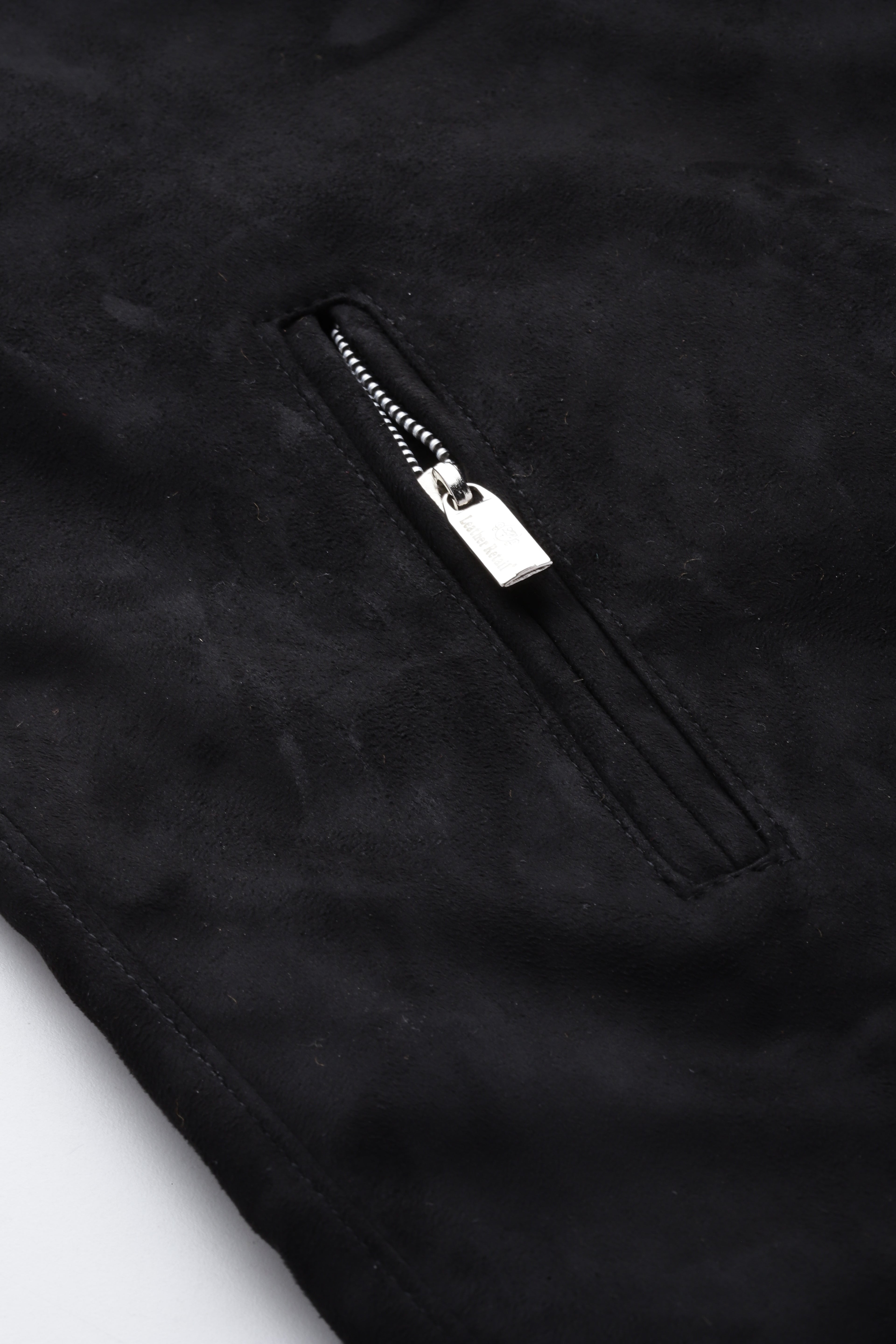 Leather Retail Men's Suede Faux Leather Jacket ( LRSUDM33BL)