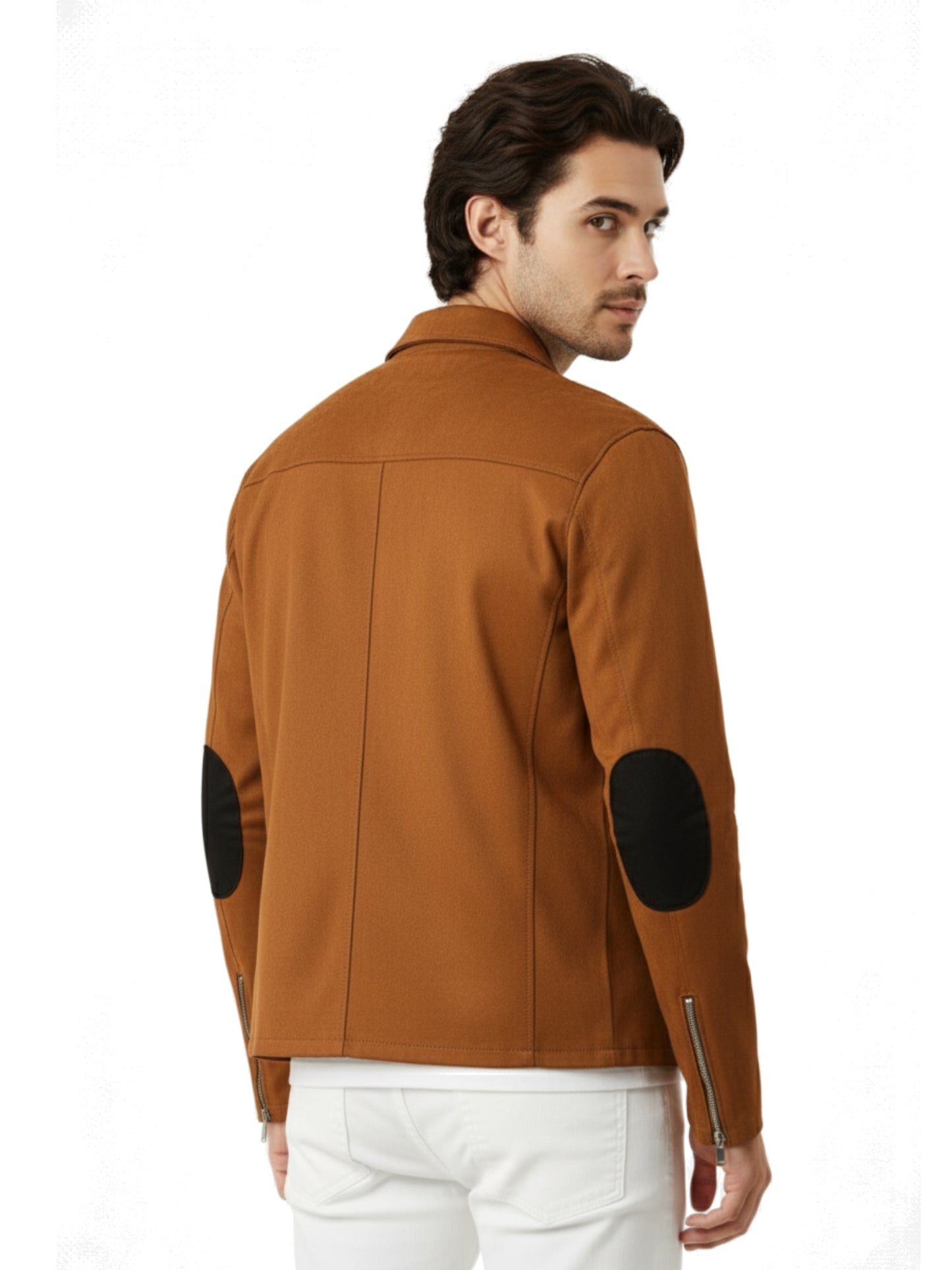 Leather Retail Suede Faux Leather Jacket For Men's ( LRAISUDM33BR )