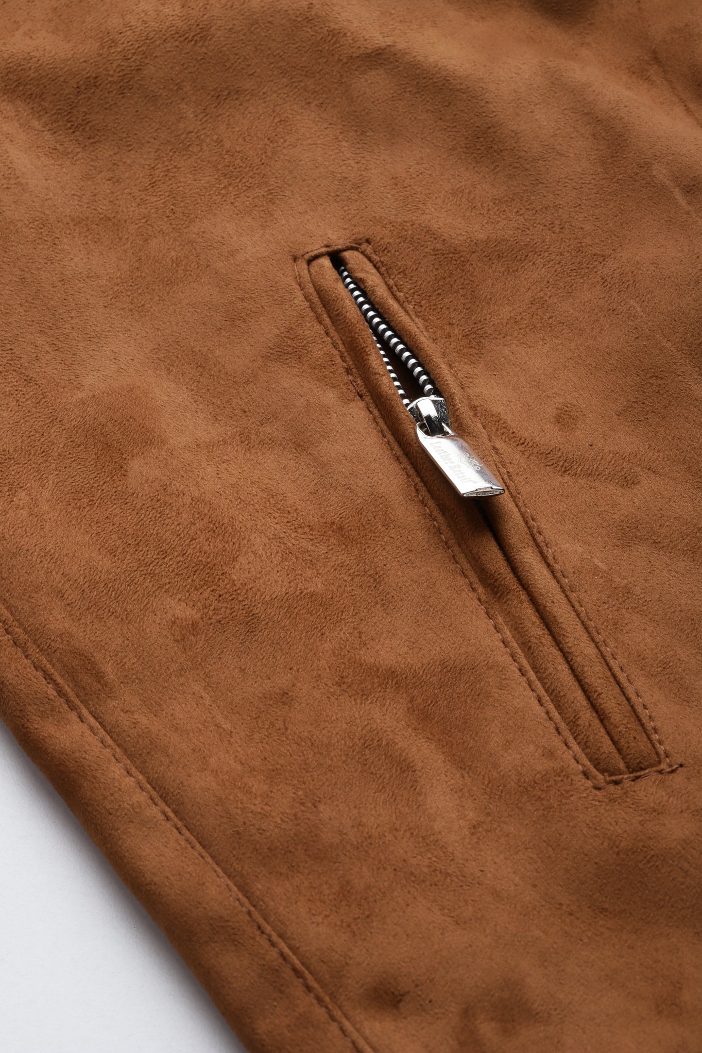 Leather Retail Suede Faux Leather Jacket For Men's ( LRAISUDM33BR )