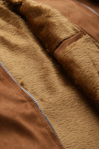 Leather Retail Suede Faux Leather Jacket For Men's ( LRAISUDM33BR )