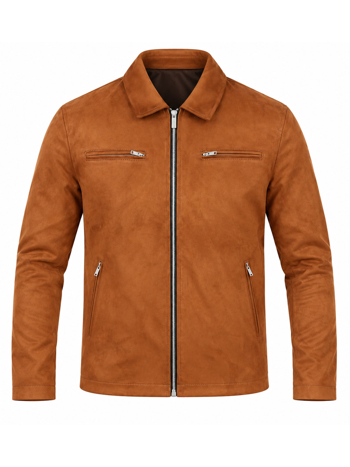 Leather Retail Suede Faux Leather Jacket For Men's